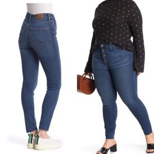 Madewell 9” mid rise skinny jeans